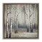 Stupell Industries Misty Birch Tree Forest Landscape Framed Floater Canvas Wall Art
